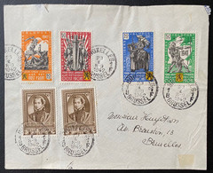 Belgique Lettre Du 8 Sept 1942 N°575 X2 + Les 4  Vignettes Des Legions Flamandes Antibolcheviques RR Sur Lettre Courrier - Cartas