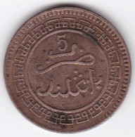 Maroc. 5 Mazunas (Mouzounas) HA 1321 (1903) Birmingham. Abdul Aziz I. Frappe Médaille. Bronze. - Marruecos