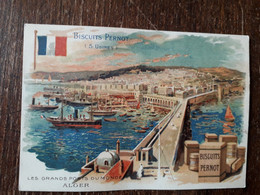 L37/46 CHROMO BISCUITS PERNOT . LES GRANDS PORTS DU MONDE . ALGER - Pernot