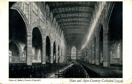 WARKS - COVENTRY - CATHEDRAL - NAVE AND APSE 1939 (BEFORE ITS DESTRUCTION) Wm235 - Coventry