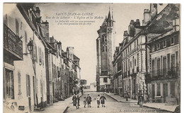 Saint-Jean De Losne : Rue De La Liberté, église Et Mairie (Editeur L. Amiot) - Sonstige Gemeinden