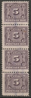 Canada 1906 Sc J4  Postage Due Strip Used - Port Dû (Taxe)