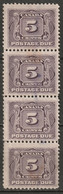 Canada 1906 Sc J4  Postage Due Strip Used - Postage Due