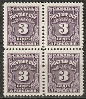 Canada 1965 Sc J16B  Postage Due Block MNH** - Segnatasse