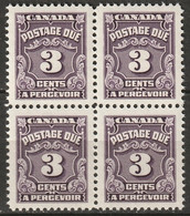 Canada 1965 Sc J16B  Postage Due Block MNH** - Segnatasse