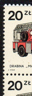 POLAND 1985 ERROR 2817 B3 DEVELOPMENT OF FIRE FIGHTING SERVICE ENGINES TRUCKS VEHICLES PAIRS NHM Transport Steam Firemen - Variedades & Curiosidades