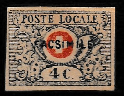 Suisse, Geneve 4ct FACSIMILE - 1843-1852 Federale & Kantonnale Postzegels