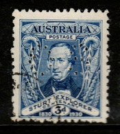 Australia SG O122  1930  Sturt Exploration 3d Blue, Perforated OS ,Used - Officials