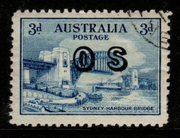 Australia SG O135  1932 3d Blue Sydney Harbour Bridge,short Perforations Overprinted OS ,used - Servizio