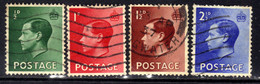 GB 1936 KEV111 Set 4 Definitives Used SG 457 - 460 ( L304 ) - Usati