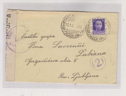 ITALY GORIZIA 1942  Censored Cover To Slovenia - Storia Postale (Posta Aerea)