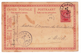 Belgique Entier Postal 1920 Fleurus Ukkel Receveur Des Contributions - Cartoline 1909-1934