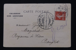 SIAM - Oblitération D'arrivée De Bangkok Sur Carte Postale De France En  1909 - L 100424 - Siam