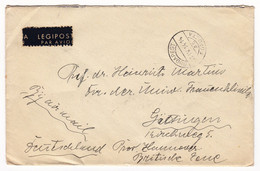 Lettre 1951 Hongrie Budapest Légipost Magyarország Ungarn Hungary Göttingen Deutschland - Covers & Documents