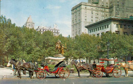 NEW YORK    ( ETATS-UNIS )   HORSE-DRAWN CARRIAGES ON 59 Th  STREET - Central Park