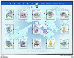 HONG - KONG:  1999   BLOCK   BUILDINGS  -  KOMPLET  SET  13  UNUSED  STAMPS  -  YV/TELL. 64 - Hojas Bloque