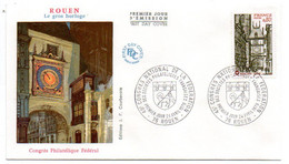 FDC -1976 -- ROUEN - Le Gros Horloge.......cachet  ROUEN -76.........à Saisir - 1970-1979