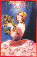 Lib7713 - VINTAGE Artis Signed POSTCARD - Glamour : CHIOSTRI 1924  Christmas - Chiostri, Carlo