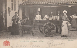 ENVIRONS DE BRUXELLES LAITIERES N°100 ATTELAGE CHIEN 1904 EDITEUR GRAND BAZAR ANSPACH - Artesanos