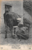 Divers Auvergne      63       Gentille Auvergnate Trayant Une Vache         (voir Scan) - Auvergne Types D'Auvergne