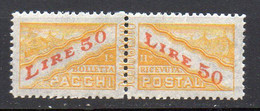 1946 S. Marino - Pacchi N. 32 - 50 Lire Giallo E Rosso Integro MNH** Sassone 110 € Centrato - Colis Postaux