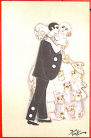 Lib7733 - VINTAGE Artist Signed POSTCARD - Glamour CHIOSTRI Toti Set Of 4 PIEROT - Chiostri, Carlo