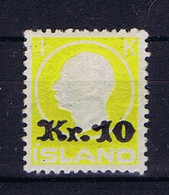 IcelandIceland: 1924 Mi Nr 111   MH/*, Mit Falz, Avec Charnière Photo Certificate Nielsen  Very Nice Centralized - Ongebruikt