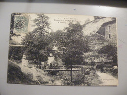 A496 . CPA. 42. LE CHAMBON FEUGEROLLES.(Loire).Passerelle Et Syphon Du Lignon.....beau Plan Animé. écrite & Voyagée 1907 - Le Chambon Feugerolles