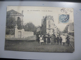 A496 . CPA. 42. LE CHAMBON .(Loire).Croix De Mission. Beau Plan Animé.  écrite & Voyagée 1907 - Le Chambon Feugerolles