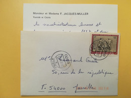 1986 BUSTA LETTER LUSSEMBURGO LUXEMBOURG BOLLO TURISMO TOURISM OBLITERE' PERLE - Covers & Documents