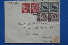 V12 AUSTRALIA BELLE LETTRE  RARE  1948 PAR AVION  POUR PANTIN P PARIS FRANCE.+3  PAIRES DE T.P+ AFFRANCH. INTERESSAN - Covers & Documents