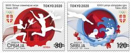 Serbia 2021 XXXII Summer Olympic Games Tokyo 2020 Japan Sports Athletics Swimming, Set MNH - Eté 2020 : Tokyo