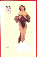 Lib7748 - VINTAGE Artist Signed POSTCARD - Glamour : KIRCHNER  Furs PIEROT - Kirchner, Raphael