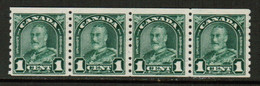 CANADA  Scott # 179** VF MINT NH STRIP Of 4 (Stamp Scan # 783) - Rollen