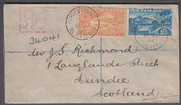 1903. New Zealand.  Boer War 1½ D  + 2½ D LAKE WAKATIPU Perf. 11 On Nice Small Cover ... (MICHEL 97+) - JF421838 - Storia Postale