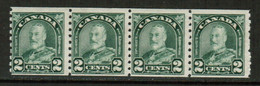 CANADA  Scott # 180* F-VF MINT LH STRIP Of 4 (Stamp Scan # 783) - Markenrollen