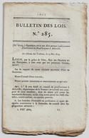 Bulletin Des Lois N°285 1819 Prud'hommes D'Abbeville/Jean Bastard D'Estang/Soldes De Retraite/Duc Montebello Lectoure - Décrets & Lois