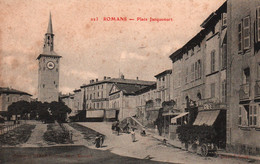 Romans (Drôme) Place Jacquemart, Café - Edition Carle Frère - Carte N° 223 De 1906 - Romans Sur Isere