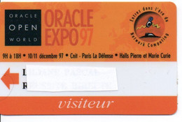 Carte Salon Magnétique Oracle Open World ORACLE EXPO 1997  Card Karte TBE (salon 25) - Ausstellungskarten