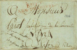 B.AU G.AL ARM. D'HANOVRE 1806 RARE Röttenbach Pres Ansbach Pour Lyon Grande Armee Campagne Contre Prusse - Army Postmarks (before 1900)