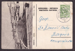 Illustrated Stationery - Sibenik -luka / Stationery Circulated - Postal Stationery