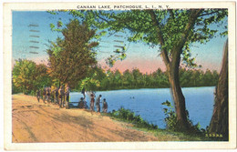 ETATS UNIS D'AMERIQUE : NY NEW YORK LONG ISLAND CANAAN LAKE PATCHOGUE - WITH STAMP CIRCULEE BEZIERS EN 1937 - Long Island