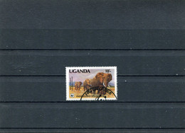 UGANDA 1983 WWF CTO.(10s/h WRONG PLACE) - Gebruikt