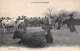 Divers Auvergne Pittoresque     63         Un Coin De Foire - Vaches Salers - . A Localiser     N° 12     (voir Scan) - Auvergne Types D'Auvergne