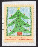 CHRISTMAS Tree - Albert Schweitzer Kinderdörfer Und Familienwerke CHILDREN Charity Cinderella Vignette Label CUT - Albert Schweitzer