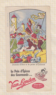 21/140 Buvard VAN LYNDEN LE PAIN EPICES JEANNE D'ARC A LA PRISE D'ORLEANS - Pan De Especias