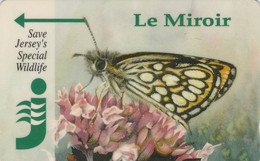 Jersey, 24 JER B, Save Jersey’s Wildlife, Le Miroir Butterfly, 2 Scans - Mariposas