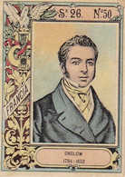 FRANCE. GEORGE ONSLOW, 1784 - 1852, COMPOSITEUR FRANÇAIS. VIÑETA ARGENTINA, LABEL.- LILHU - Muziek