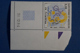 V15 SAINT PIERRE ET MIQUELON 1995 + DATE ET BORD DE FEUILLE EN COIN - Ongebruikt