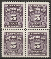 Canada 1948 Sc J18  Postage Due Block MNH** - Port Dû (Taxe)